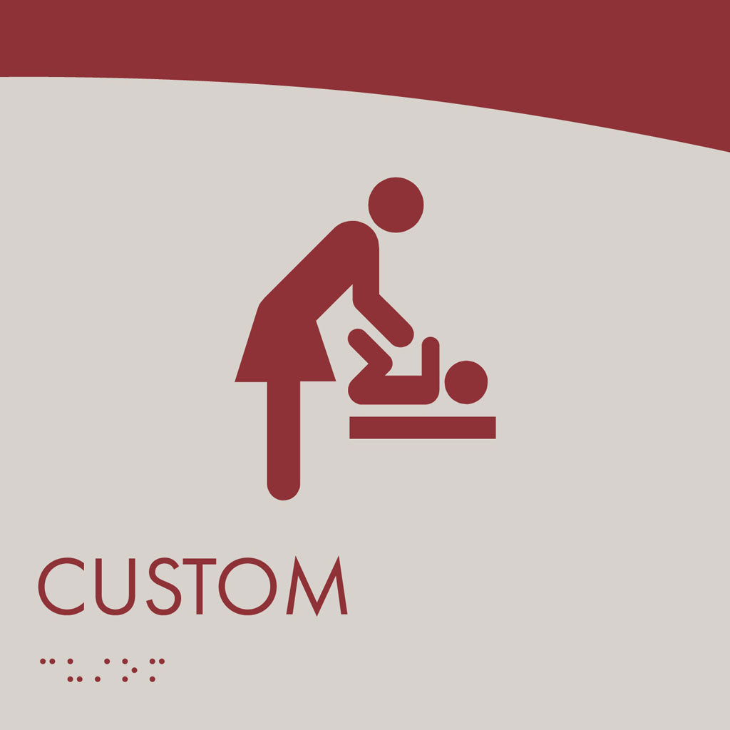 Restroom ID B Sign, Customizable 1 Line Text, 8″ x 8″, ADA, Acrylic, Josephine Series