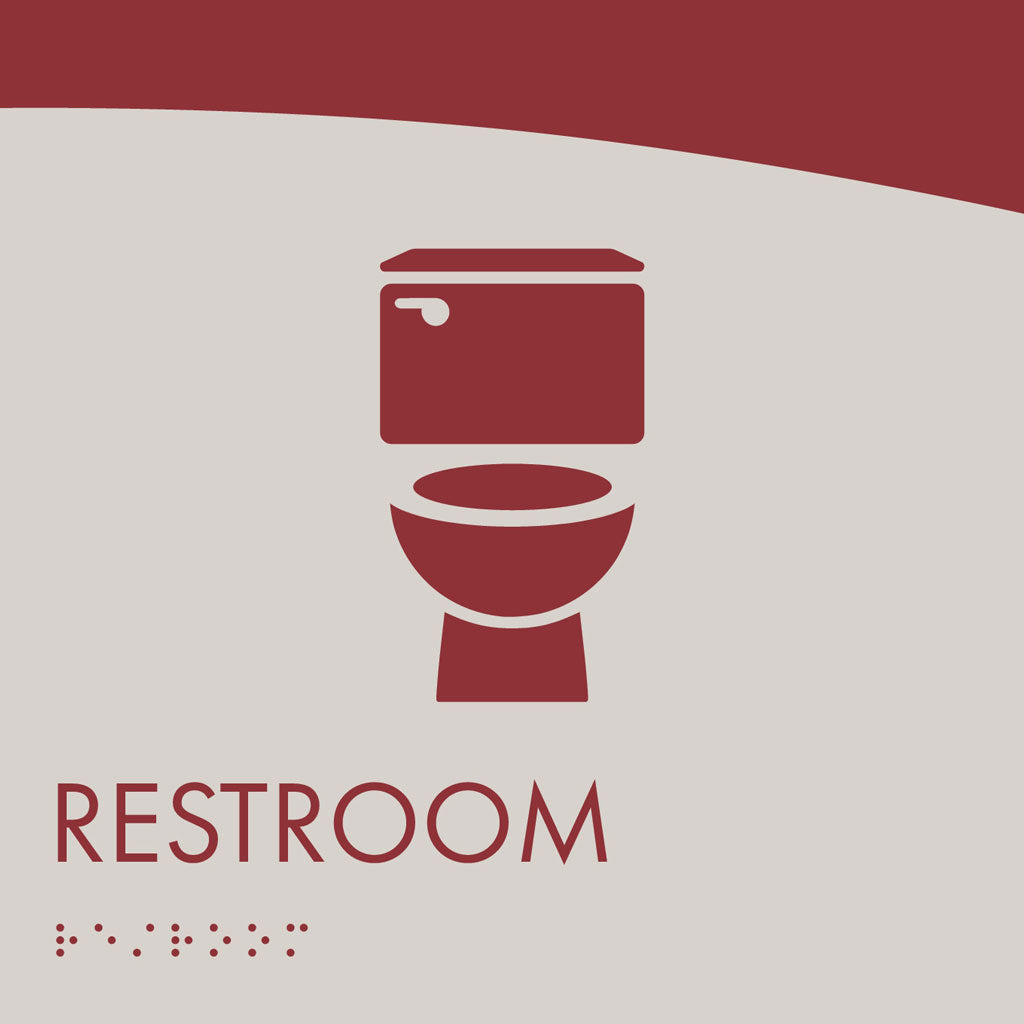 Restroom ID B Sign, Customizable 1 Line Text, 8″ x 8″, ADA, Acrylic, Josephine Series