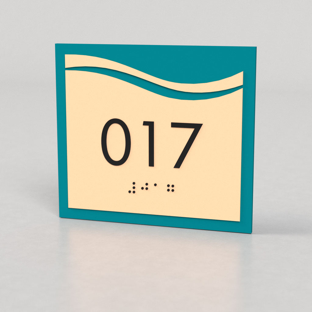 Room Number A, Customizable 1 Line Text Sign, 4″ x 4.5″, ADA, Laminate, Stella Series