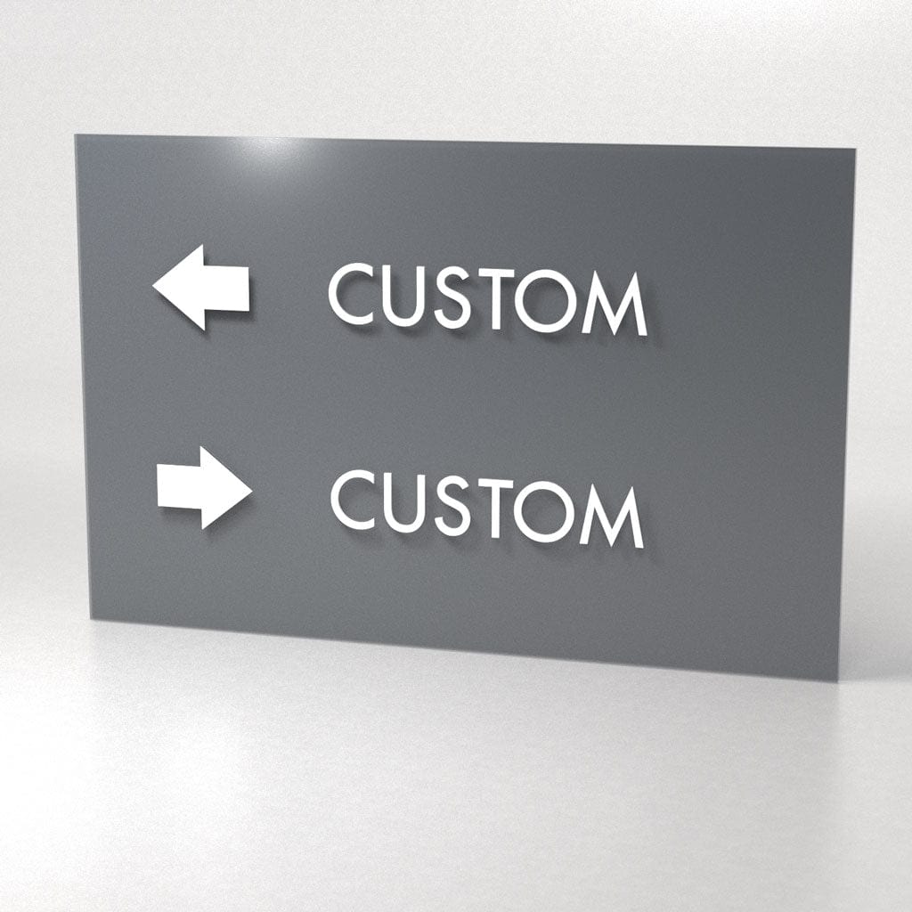 Harper Laine Shop Tier 1 - Acrylic Directional A, 17" x 11", ADA, Frosted Acrylic, Reese Series