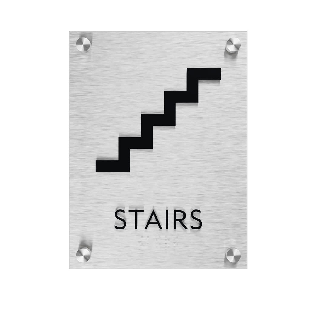 Stair ID A Sign, Customizable Text 1 Line, 6″ x 8″, ADA, Acrylic, Della Series 