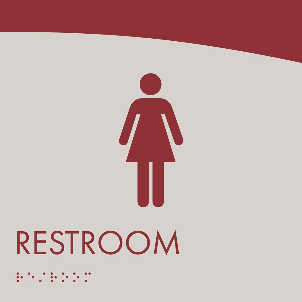 Restroom ID B Sign, Customizable 1 Line Text, 8″ x 8″, ADA, Acrylic, Josephine Series