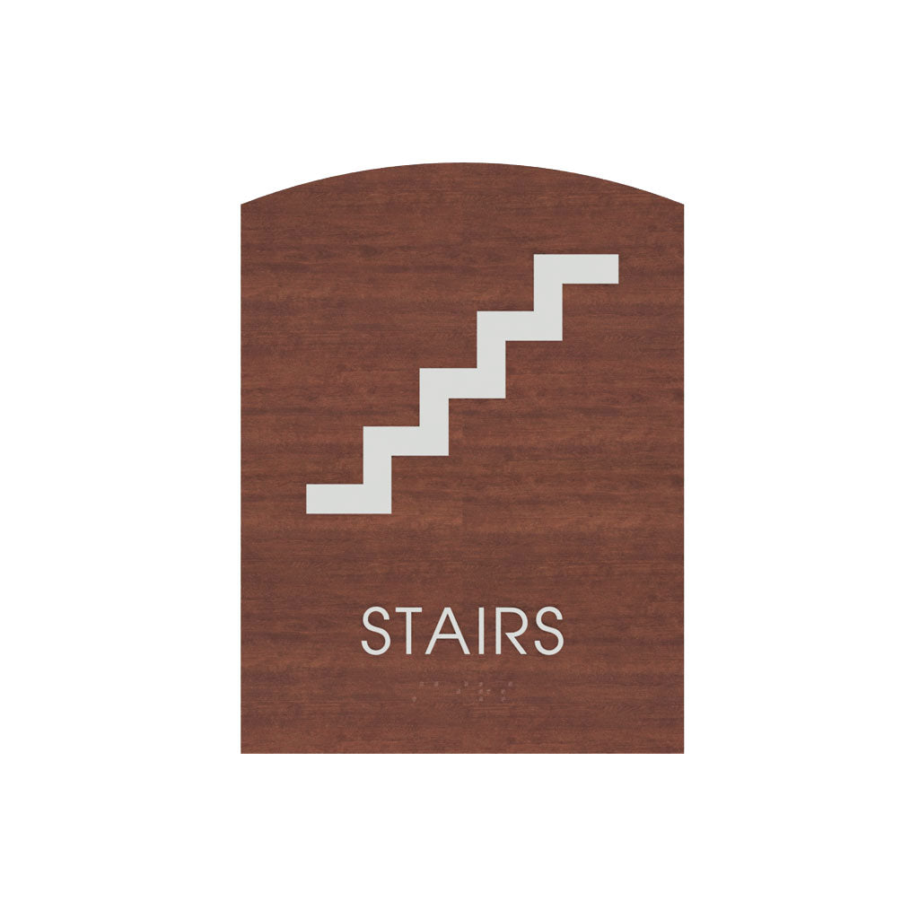 Stair ID A Sign, Customizable Text 1 Line, 6″ x 8″, ADA, Laminate, Nora Series 