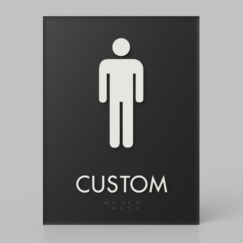 Restroom ID A, Customizable 1 Line Text, 6″ x 8″, ADA, Reese Series