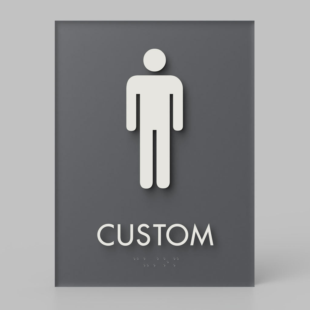 Restroom ID A, Customizable 1 Line Text, 6″ x 8″, ADA, Reese Series