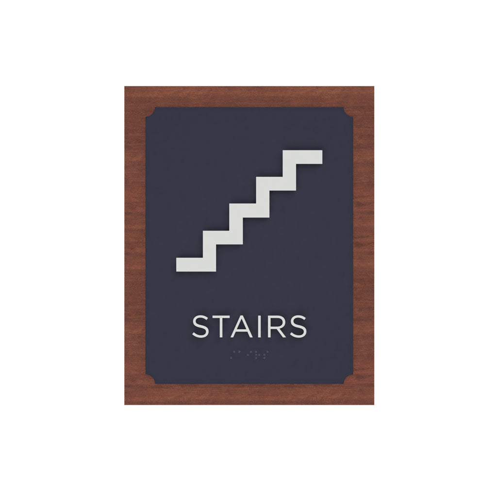 Stair ID A Sign, Customizable Text 1 Line, 9.25″ x 7.25″, ADA, Acrylic, Hazel Series 