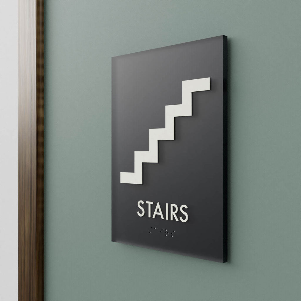 Stair ID A, Customizable 1 Line Text, 6″ x 8″, ADA, Reese Series 