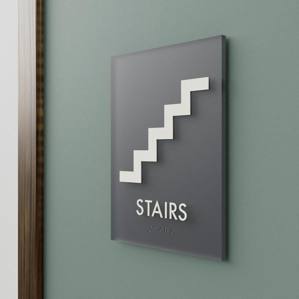 Stair ID A, Customizable 1 Line Text, 6″ x 8″, ADA, Reese Series 