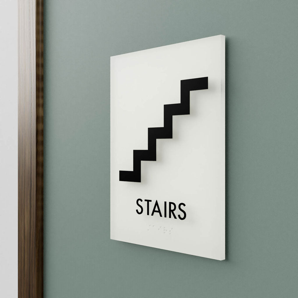 Stair ID A, Customizable 1 Line Text, 6″ x 8″, ADA, Reese Series 